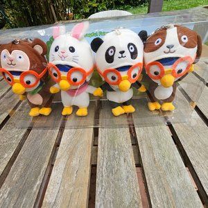New Pororo The Little Penguin Keyring Puppy Panda Rabbit Monkey My Joyful Friend